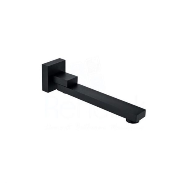 BUK Eckig Square Swivel Bath Spout Matte Black