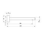 BUK Iris Bath Spout 180mm Spec