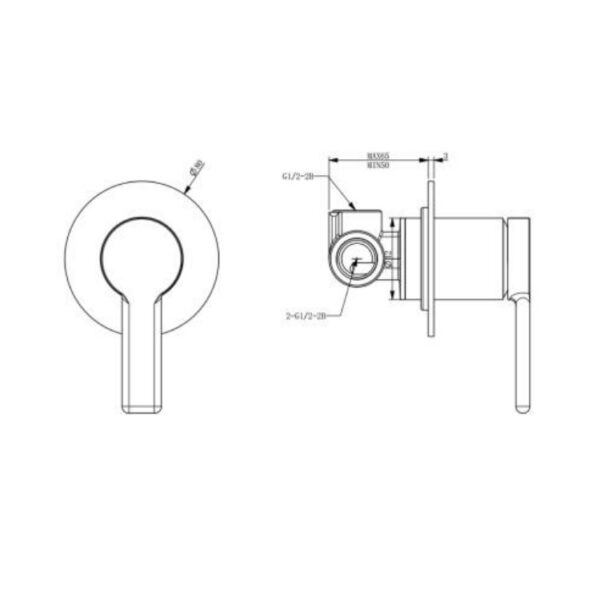 BUK Iris Wall Mixer BKM804 Spec