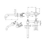 BUK Morgan Rund Bath / Basin Mixer With Spout BKM2506 Spec