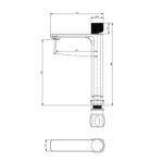 BUK Qi Kasten Tower Basin Mixer Spec
