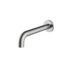 BUK Rund Round Bath Spout 200mm Brushed Nickel