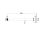 BUK Rund Ceiling Arm 300mm BKS03A Spec