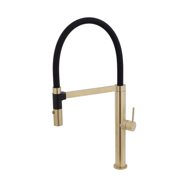 Fienza Kaya Pull Down Sink Mixer Urban Brass
