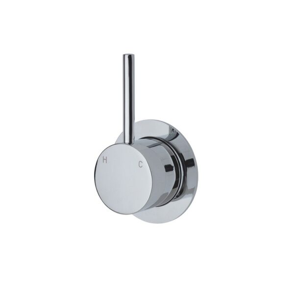 Fienza Kaya Up Wall Mixer Small Round Plate Chrome