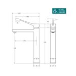Fienza Koko Care Tall Basin Mixer Spec