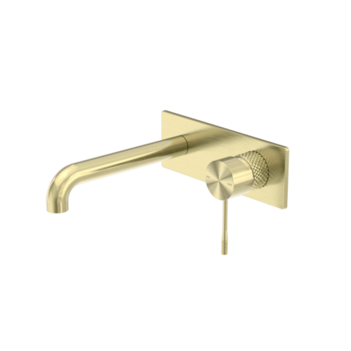 Nero Opal Wall Basin Bath Mixer Brushed Gold