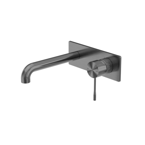 Nero Opal Wall Basin Bath Mixer Graphite