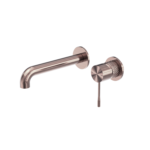 Nero Opal Wall Basin Bath Mixer Seperate Back Plate Brushed Bronze