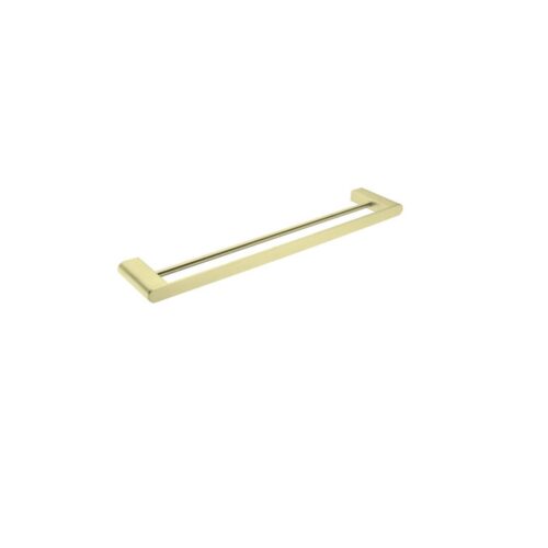 Nero Bianca Double Towel Rail 600MM Brushed Gold