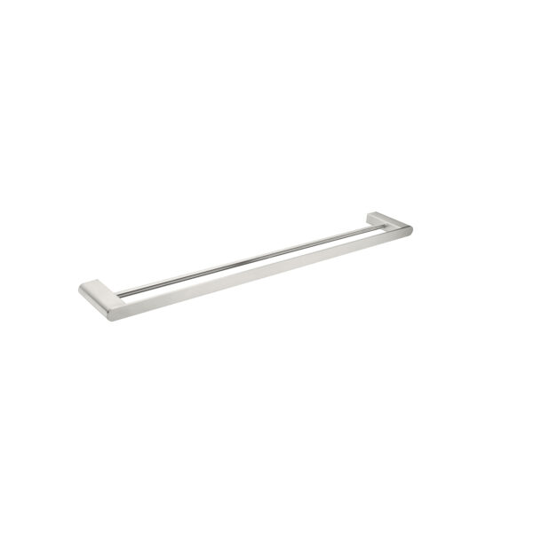 Nero Bianca Double Towel Rail 800MM Brushed Nickel