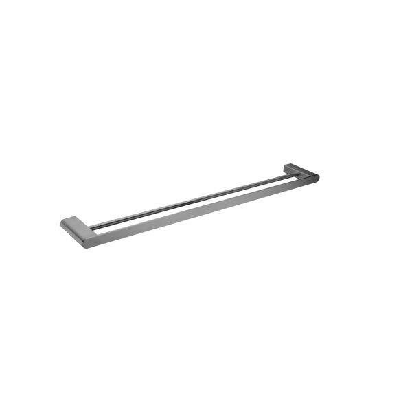 Nero Bianca Double Towel Rail 800MM Gun Metal Grey