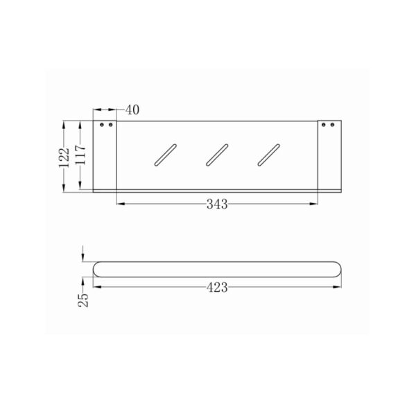 Nero Bianca Metal Shelf Spec