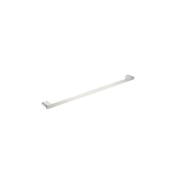 Nero Bianca Single Towel Rail 800MM Brushed Nickel