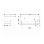 Nero Bianca Toilet Roll Holder With Phone Holder Spec