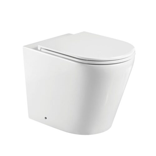 Fienza Isabella Wall Faced Toilet Suite Slim Seat GEBERIT Sigma In-Wall Cistern No Button