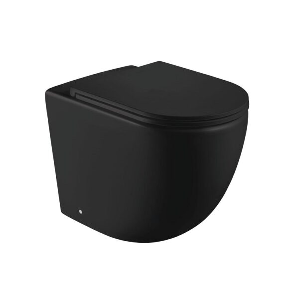 Fienza Koko Matte Black Rimless Wall Faced Suite
