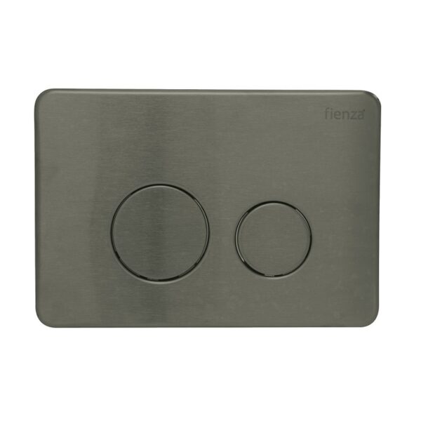 Fienza R&T PVD Gun Metal Round Button Flush Plate