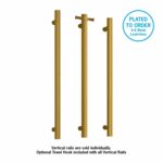 Thermogroup Vertical Heated Towel Rail VS900H Brushed Brass