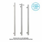 Thermogroup Vertical Heated Towel Rail VS900H Brushed Nickel