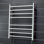 Radiant Heated Towel Rail RTR530 8 Bar Round Brushed Satin