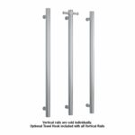 Thermogroup Vertical Heated Towel Rail VS900H Brushed Stainless Steel