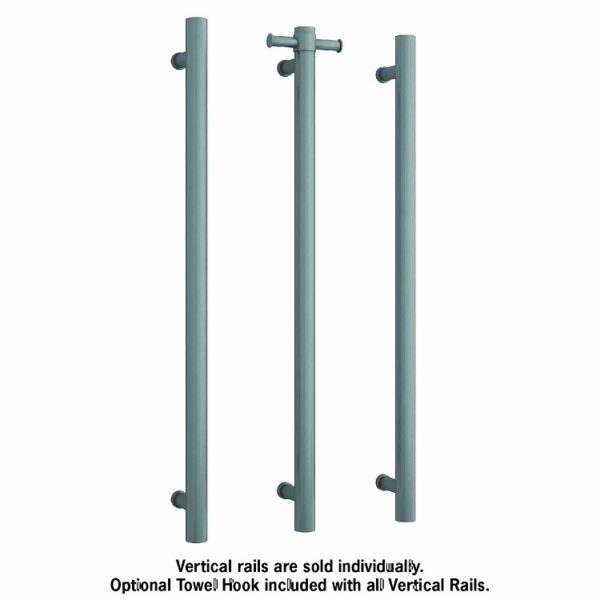Thermogroup Vertical Heated Towel Rail VS900H Gun Metal