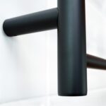 Radiant Heated Towel Rail RTR08 7 Bar Round Matte Black