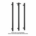 Thermogroup Vertical Heated Towel Rail VS900H Matte Black