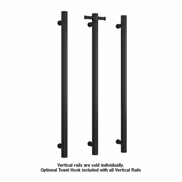 Thermogroup Vertical Heated Towel Rail VS900H Matte Black