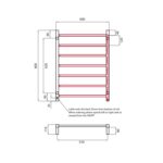 Radiant Heated Towel Rail 12V-STR01 Spec