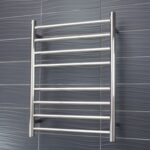 Radiant Heated Towel Rail RTR530 8 Bar Round Mirror Polished
