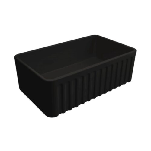 Turner Hastings Novi 75 x 46 Fine Fireclay Matte Black Butler Sink NO75FS-MB