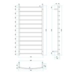 Thermogroup Ladder Heated Towel Rail CR69M Spec