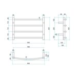 Thermogroup Ladder Heated Towel Rail CR40M Spec