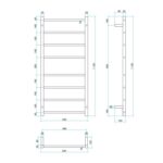 Thermogroup Ladder Heated Towel Rail SR27M Spec
