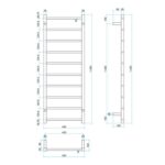 Thermogroup Ladder Heated Towel Rail SS19M Spec