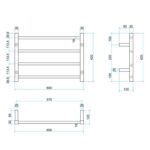 Thermogroup Ladder Heated Towel Rail SS40M Spec