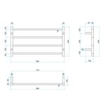 Thermogroup Ladder Heated Towel Rail SS81M Spec
