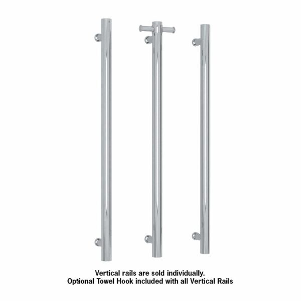 Thermogroup Vertical Heated Towel Rail VS900H Polished Stainelss Steel
