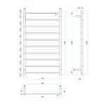 Thermogroup Single Bar Heated Towel Rail SR69M Spec