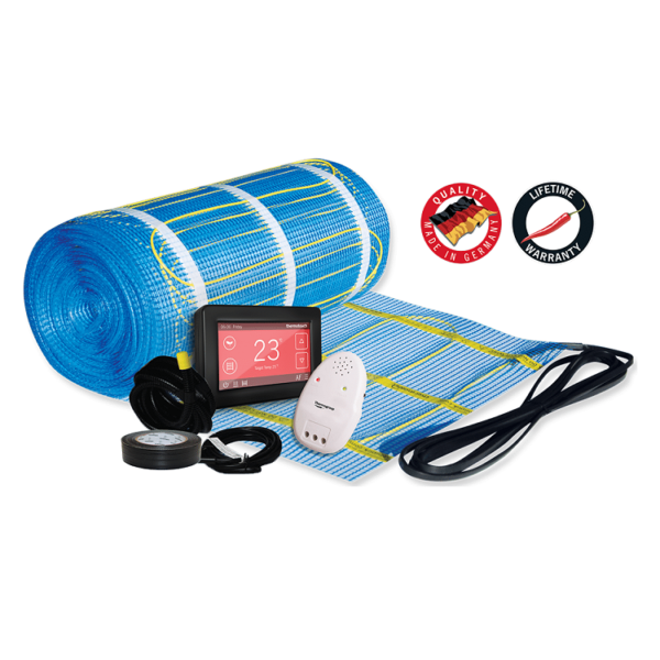 Thermonet Underfloor Heating Kit with Dual Black Thermostat - Undertile 150Wm² - Thermogroup