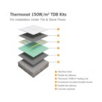 Thermonet Underfloor Heating Kit with Dual Black Thermostat - Undertile 150Wm² - Thermogroup Installation