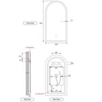 Aulic Canterbury Touchless LED Mirror Spec