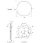 Aulic Windsor Touchless LED Mirror 900mm Spec