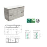 Fienza Edge Industrial 1200 Wall Hung Spec