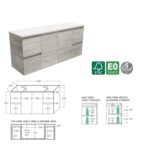 Fienza Edge Industrial 1500 Wall Hung Spec