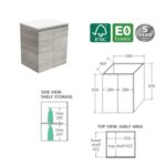 Fienza Edge Industrial 600 Wall Hung Spec