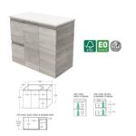 Fienza Edge Industrial 900 Wall Hung LH Spec