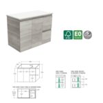 Fienza Edge Industrial 900 Wall Hung RH Spec